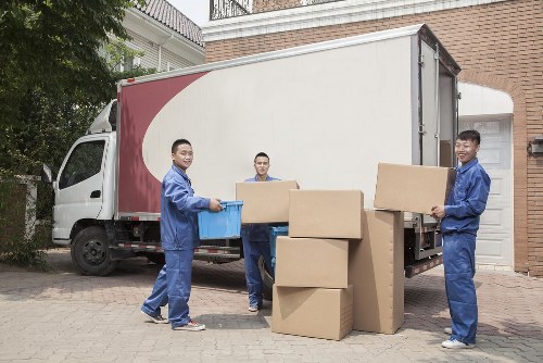 Moving team in Pimlico using safety equipment during a home removal