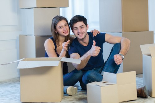 Professional movers loading boxes for a Pimlico relocation