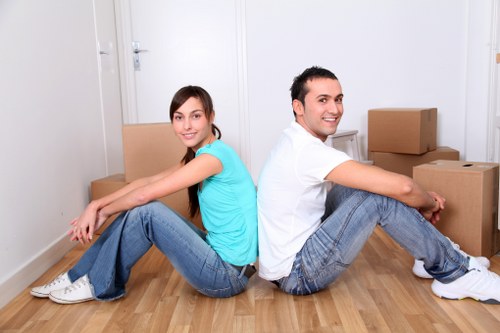 Loading furniture into a van in Pimlico