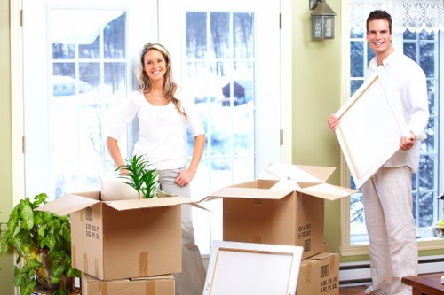 Fragile items prepared for a house move in Pimlico