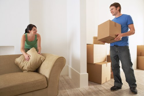Organised packing boxes for storage and office relocation in Pimlico